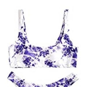 Purple tie dye Bikini top